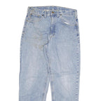 CARHARTT Mens Relaxed Light Blue Denim Jeans W34 L32 Zip Cotton Blend Casual