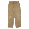 CARHARTT Mens Cotton Blend Beige Straight Regular W30 L32 Workwear Trousers