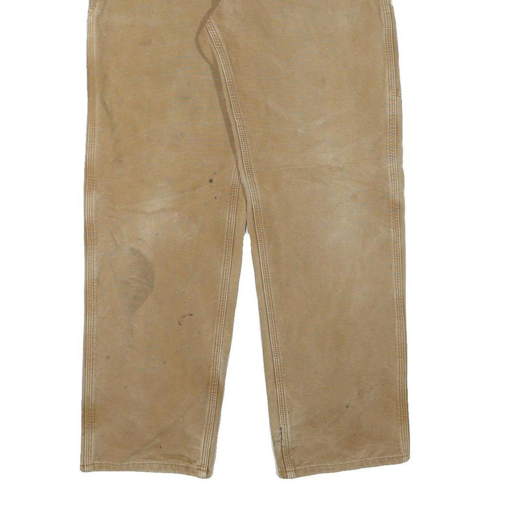 CARHARTT Mens Cotton Blend Beige Straight Regular W30 L32 Workwear Trousers