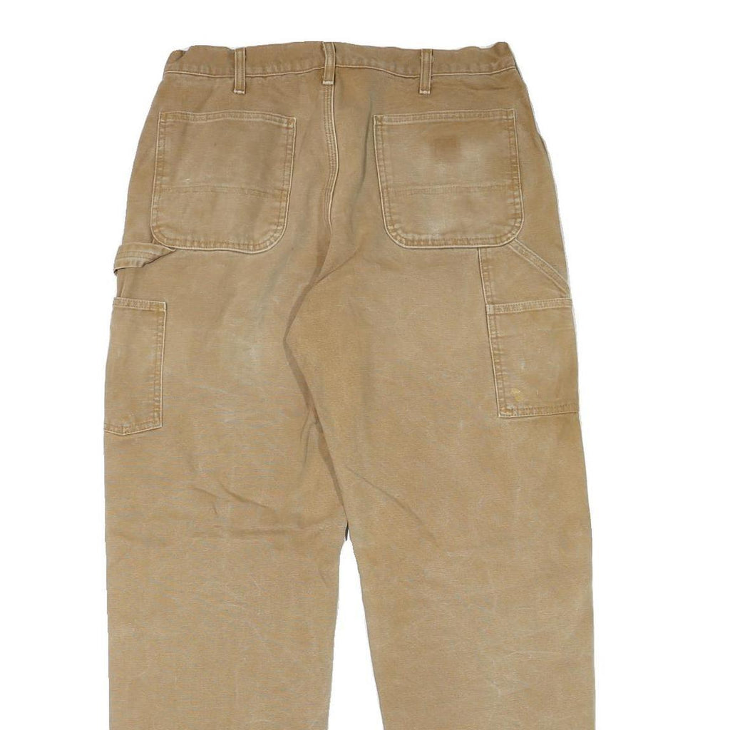 CARHARTT Mens Cotton Blend Beige Straight Regular W30 L32 Workwear Trousers