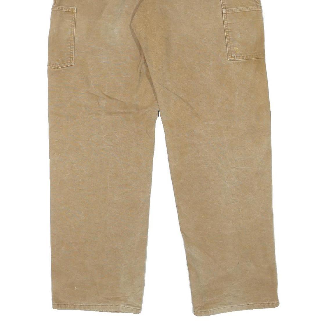 CARHARTT Mens Cotton Blend Beige Straight Regular W30 L32 Workwear Trousers
