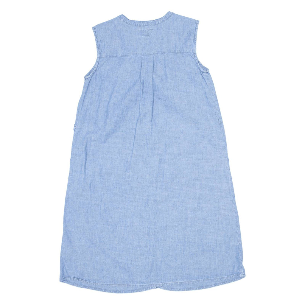 LUCKY BRAND Oversized Womens Shift Dress Blue Sleeveless Midi XS