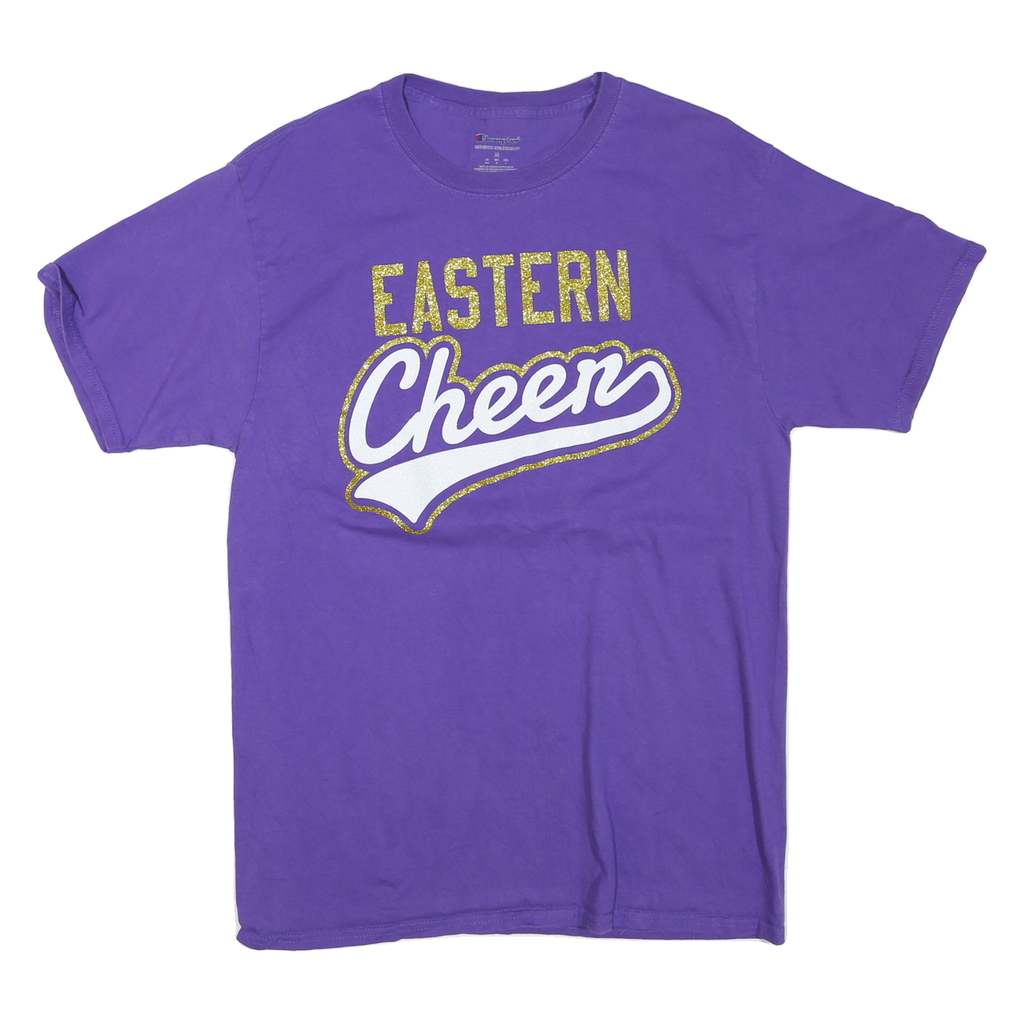 CHAMPION Mens Purple Gold Eastern Cheen Graphic T-Shirt M Short Sleeve Crew Neck