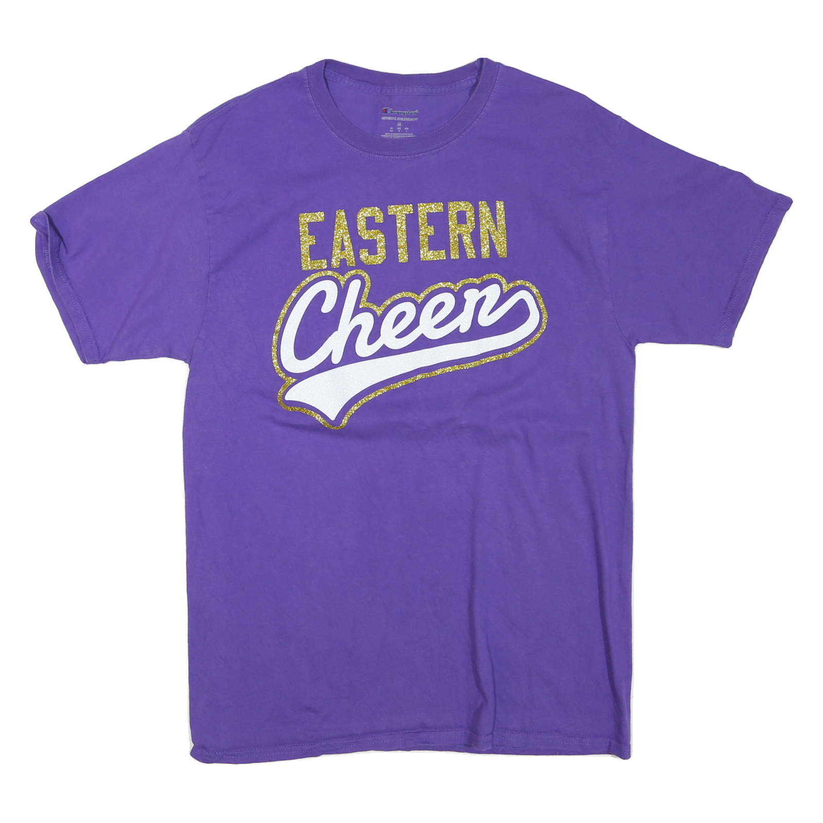 CHAMPION Mens Purple Gold Eastern Cheen Graphic T-Shirt M Short Sleeve Crew Neck