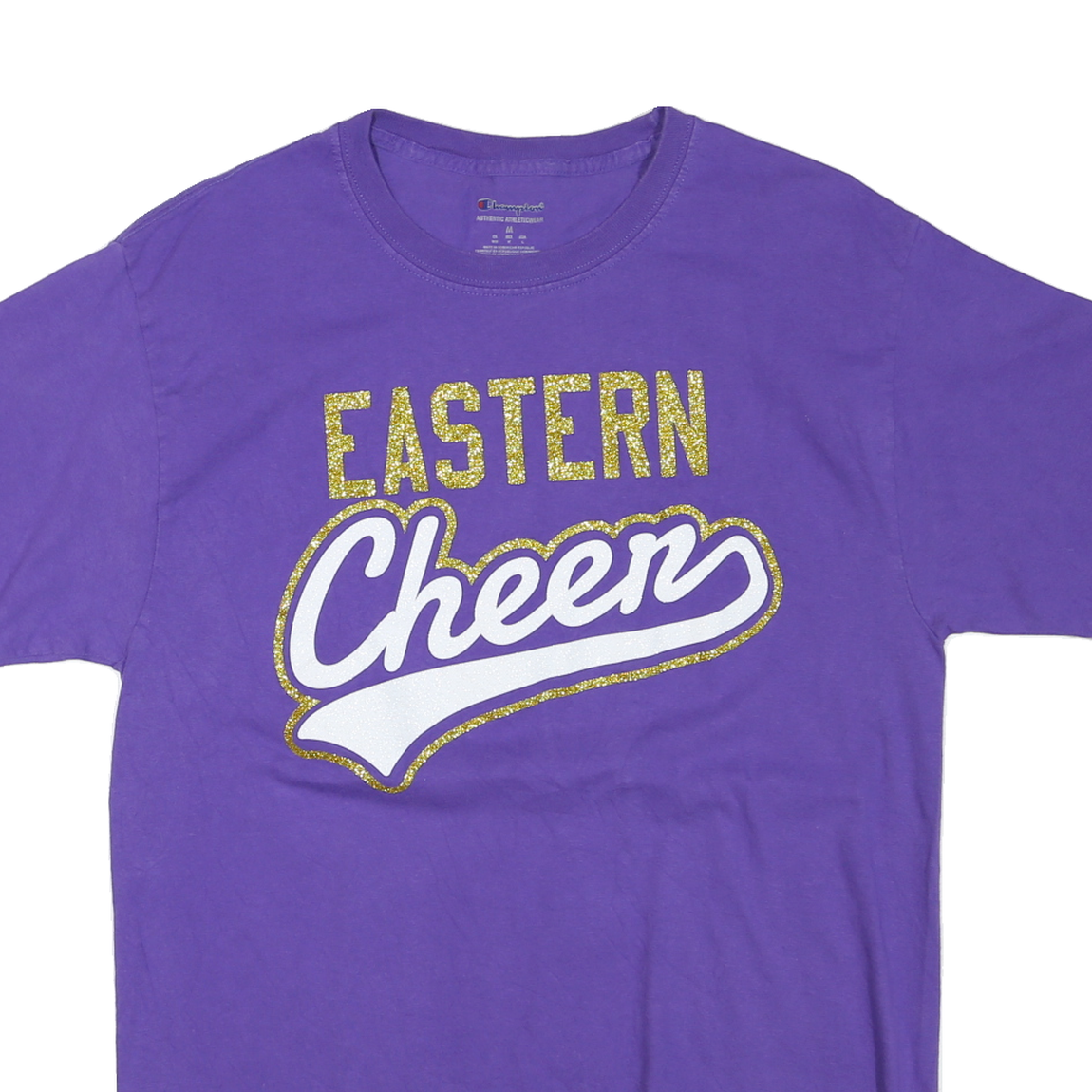 CHAMPION Mens Purple Gold Eastern Cheen Graphic T-Shirt M Short Sleeve Crew Neck