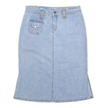 TIMES Womens Blue Denim Mini Cotton Blend Straight Skirt M Casual Everyday