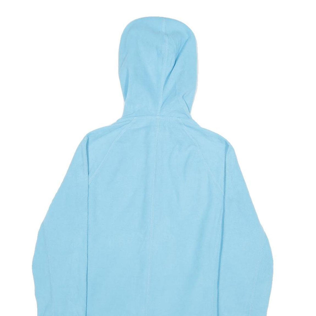 THE NORTH FACE Womens Blue Hoodie Jacket M Polyester Plain Zip Hooded Casual