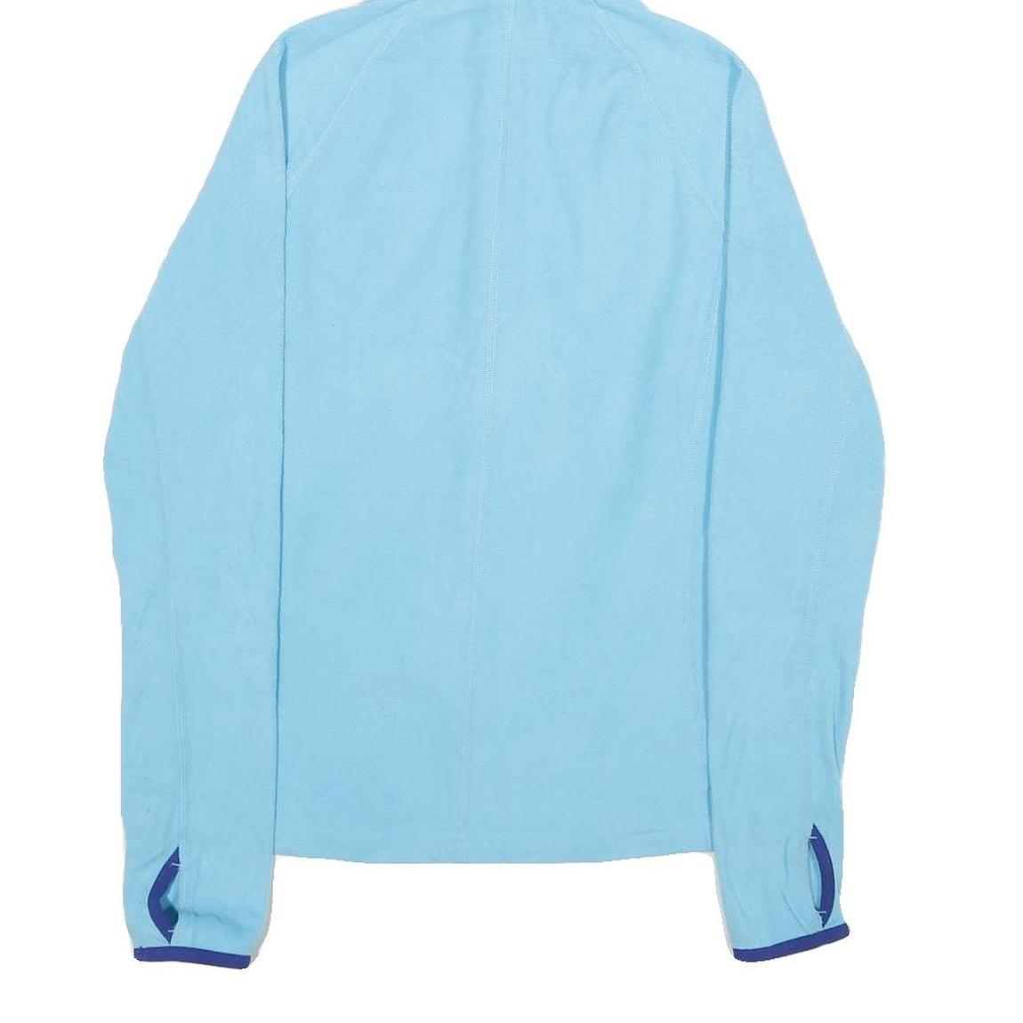 THE NORTH FACE Womens Blue Hoodie Jacket M Polyester Plain Zip Hooded Casual