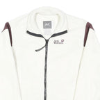 JACK WOLFSKIN Womens White & Brown Outdoor Jacket UK 10 Polyester Blend Zip