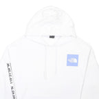 THE NORTH FACE Womens White Pullover Hoodie M Cotton Blend Logo Print