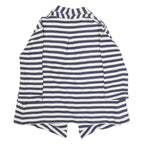FAT FACE Womens Overcoat Jacket Blue Striped S
