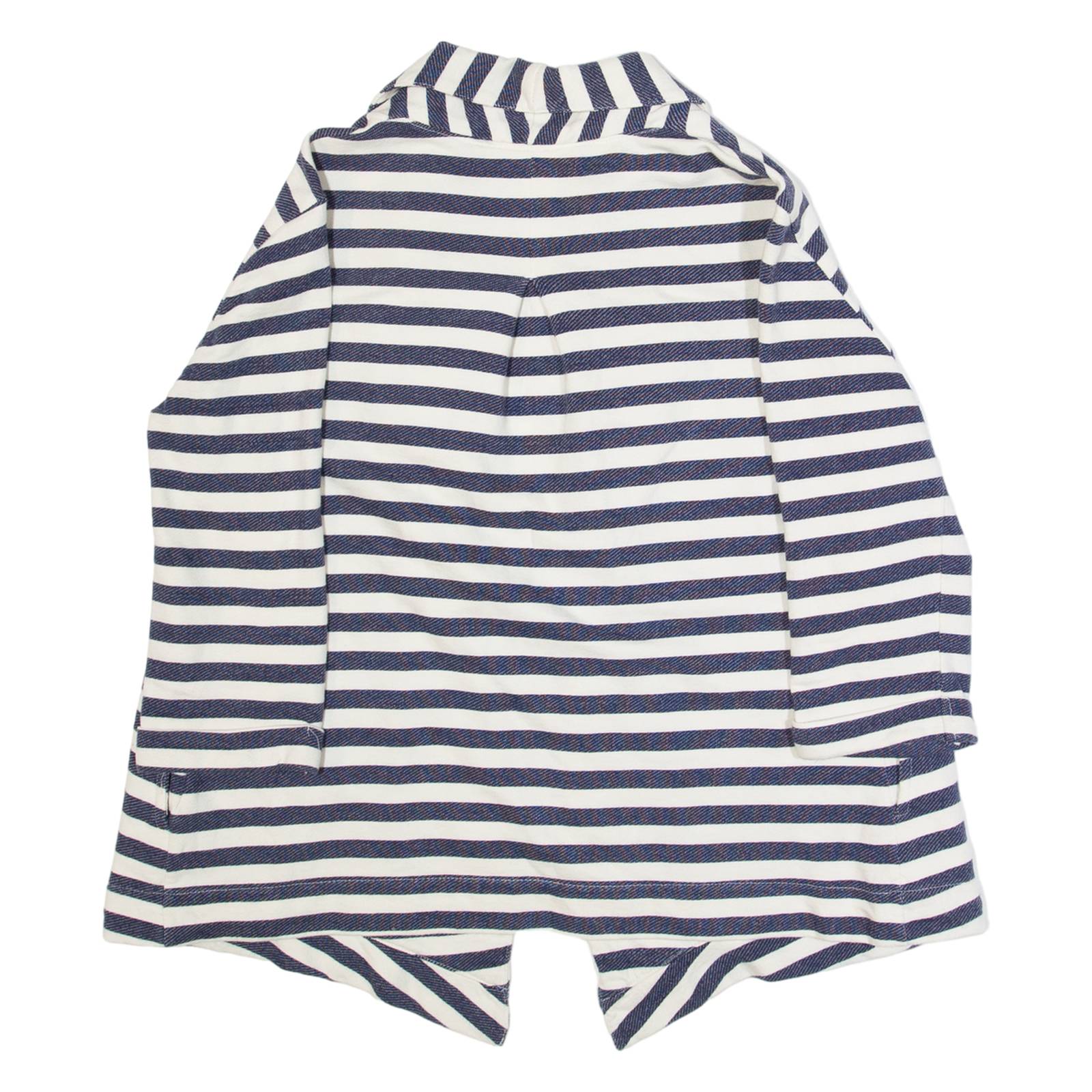 FAT FACE Womens Overcoat Jacket Blue Striped S