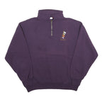 JERZEES Mens Purple Quarter Zip XL Sweatshirt SGYC Embroidered Logo Casual