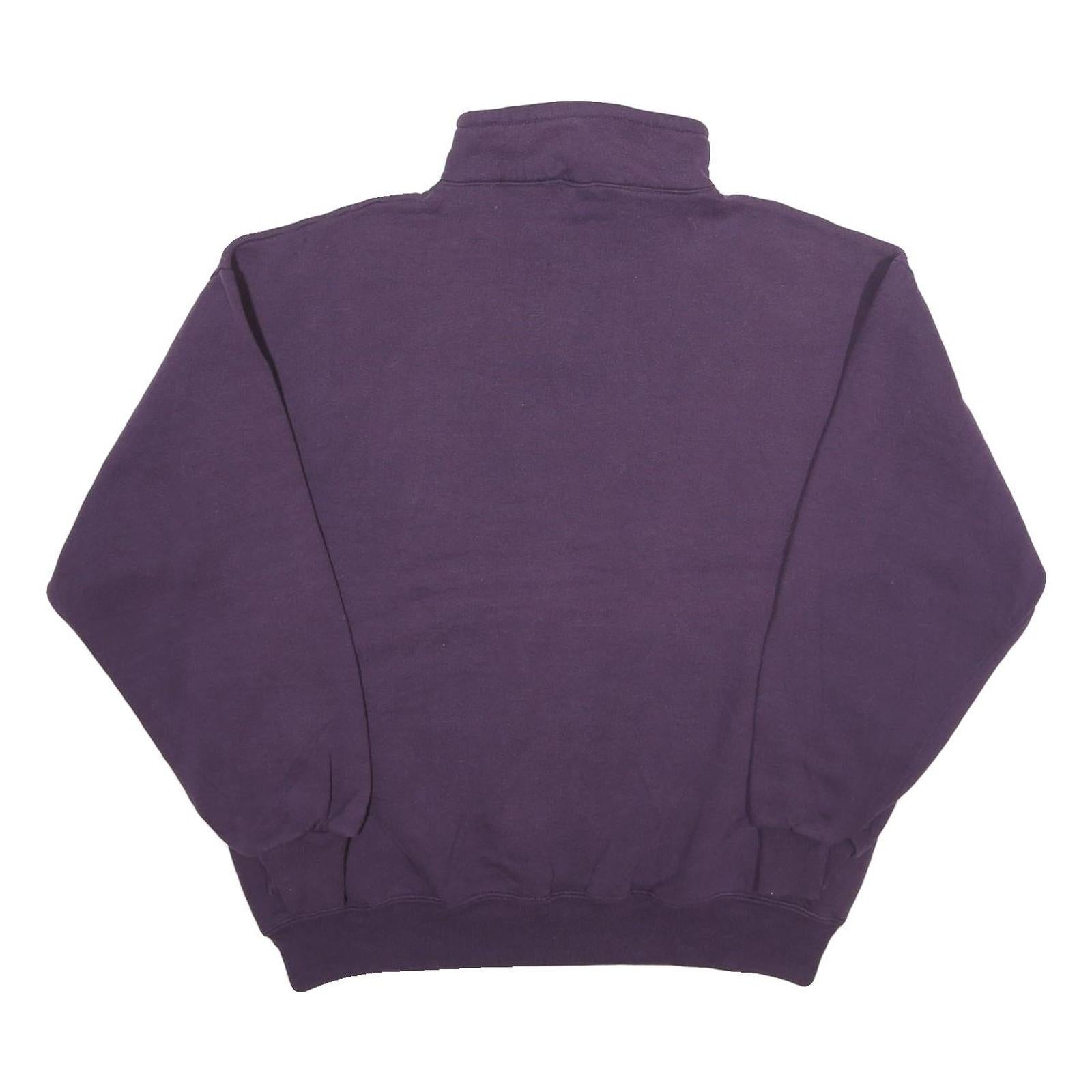 JERZEES Mens Purple Quarter Zip XL Sweatshirt SGYC Embroidered Logo Casual