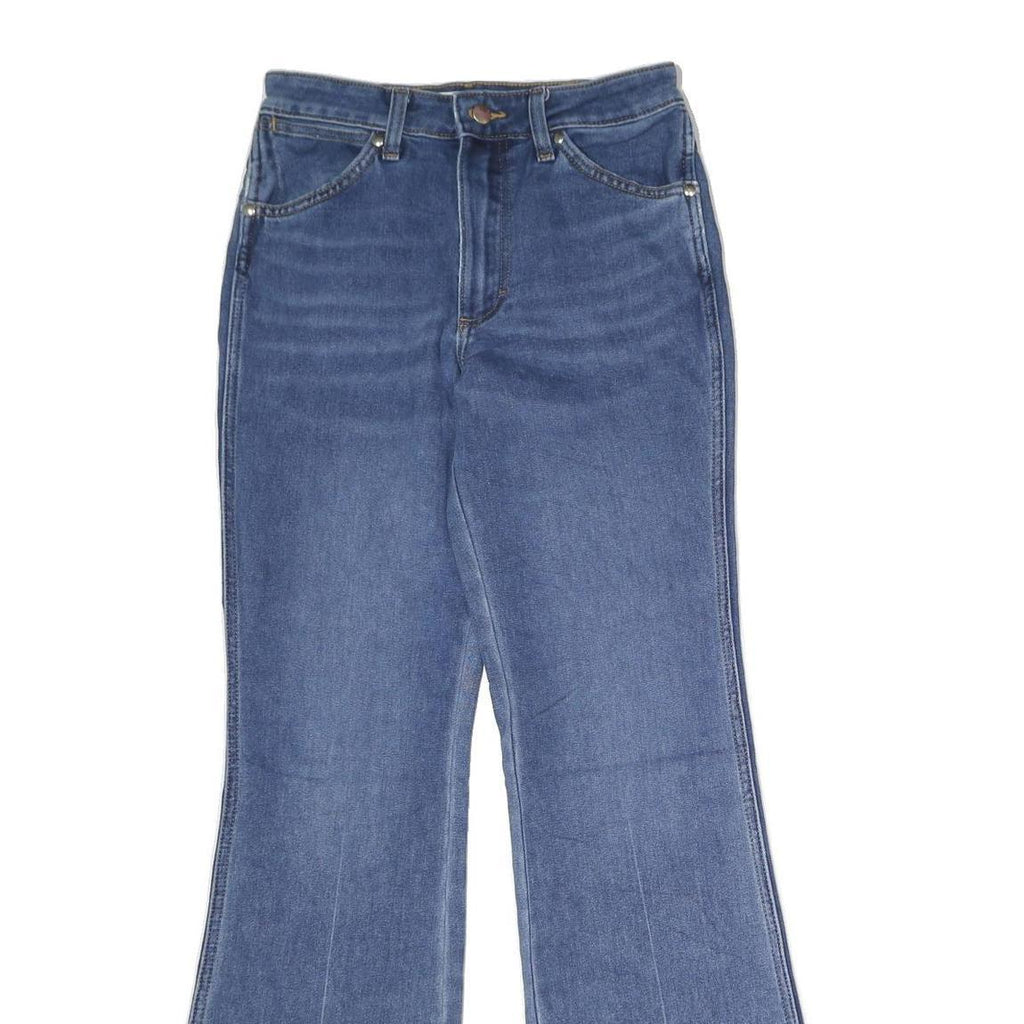 WRANGLER Womens Blue Regular Flared Denim Light W27 L34 Classic Jeans