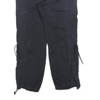 H&M Womens Polyester Blend Black Relaxed Drawstring Trousers W30 L28 Casual