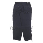 H&M Womens Polyester Blend Black Relaxed Drawstring Trousers W30 L28 Casual