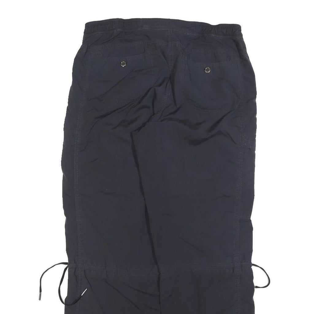 H&M Womens Polyester Blend Black Relaxed Drawstring Trousers W30 L28 Casual