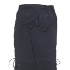 H&M Womens Polyester Blend Black Relaxed Drawstring Trousers W30 L28 Casual