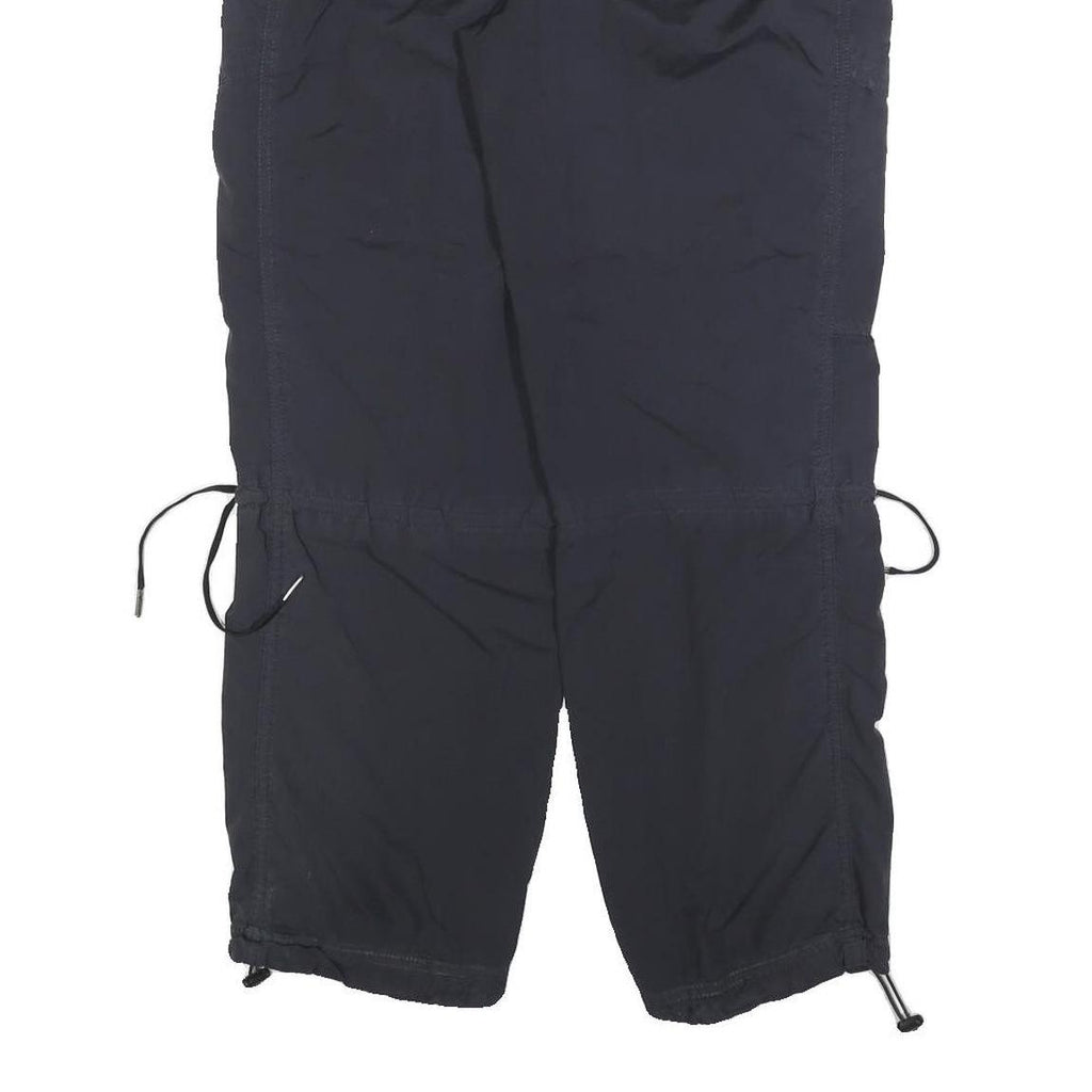 H&M Womens Polyester Blend Black Relaxed Drawstring Trousers W30 L28 Casual