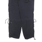 H&M Womens Polyester Blend Black Relaxed Drawstring Trousers W30 L28 Casual