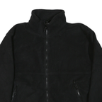 Mens Black Polyester Blend Jacket 2XL Plain Zip Closure Warm Casual Outerwear