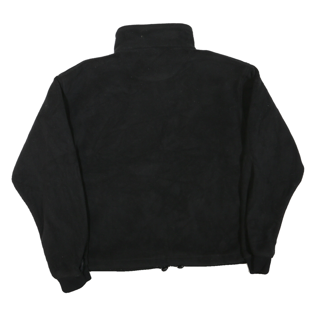 Mens Black Polyester Blend Jacket 2XL Plain Zip Closure Warm Casual Outerwear