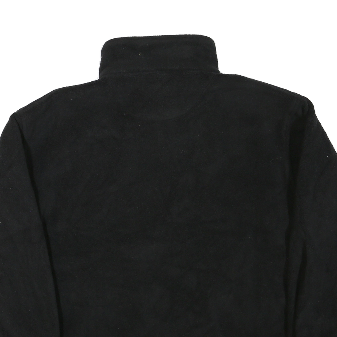 Mens Black Polyester Blend Jacket 2XL Plain Zip Closure Warm Casual Outerwear