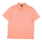 CALVIN KLEIN Mens Peach Short Sleeve Plain Polo Shirt M Cotton Blend Casual
