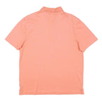 CALVIN KLEIN Mens Peach Short Sleeve Plain Polo Shirt M Cotton Blend Casual