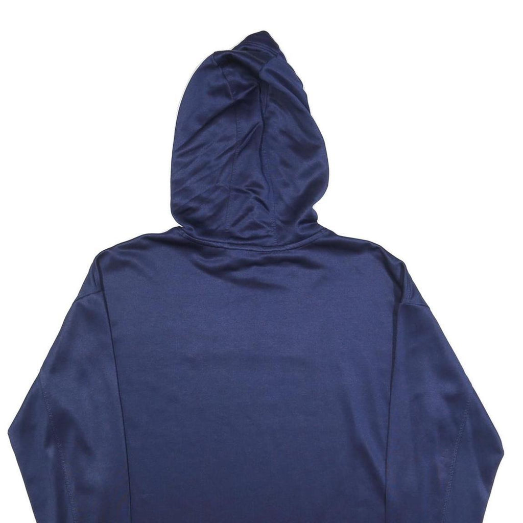 DKNY Mens Blue Pullover Hoodie M Embroidered Logo Polyester Casual Wear