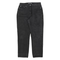 TOMMY HILFIGER Womens Regular Fit Black Denim Jeans Cotton Blend Zip W32 L31