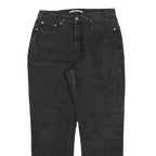 TOMMY HILFIGER Womens Regular Fit Black Denim Jeans Cotton Blend Zip W32 L31