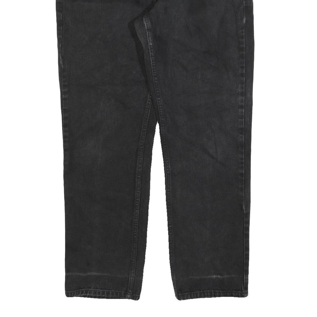 TOMMY HILFIGER Womens Regular Fit Black Denim Jeans Cotton Blend Zip W32 L31