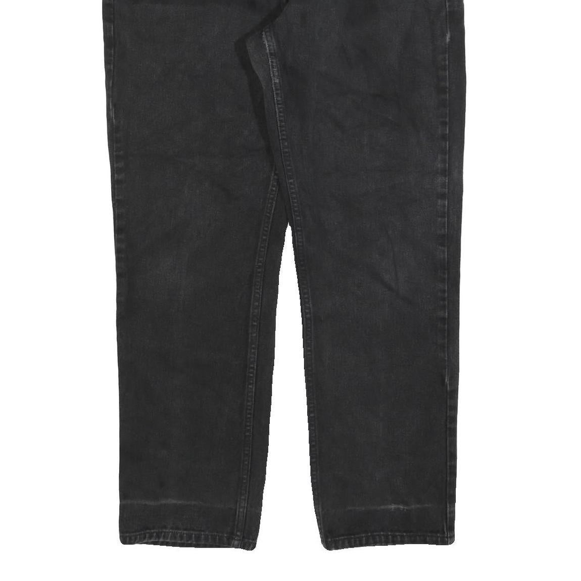 TOMMY HILFIGER Womens Regular Fit Black Denim Jeans Cotton Blend Zip W32 L31