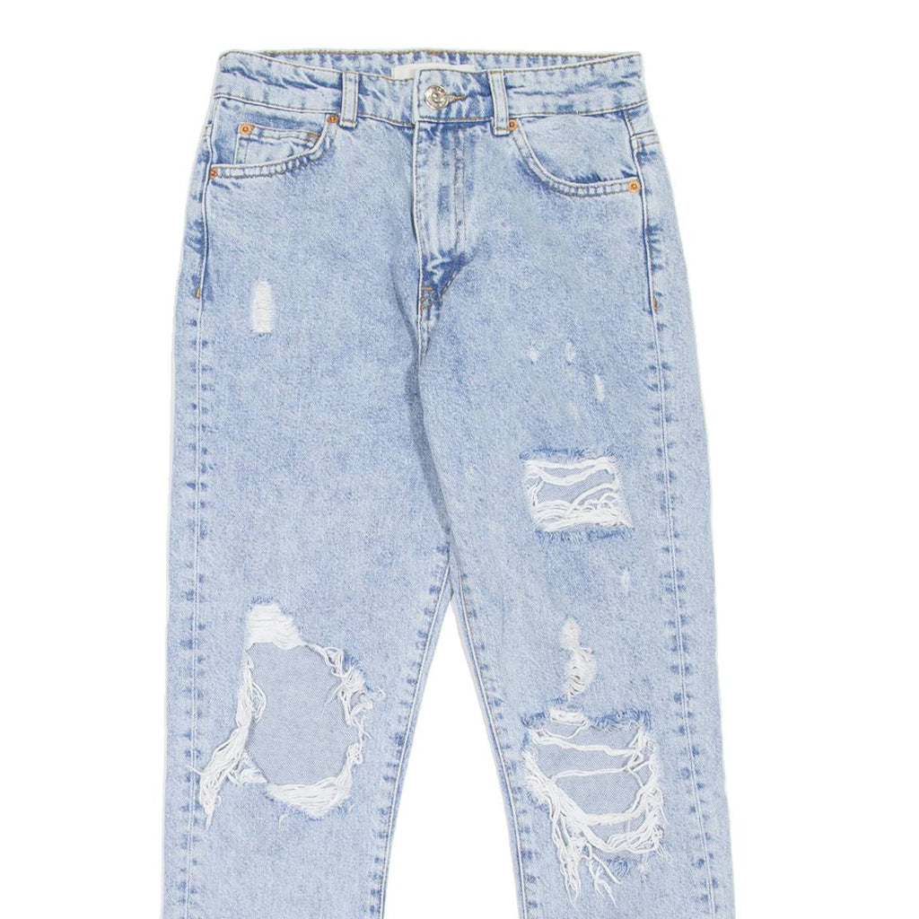 Y2 Distressed Womens Jeans Blue Slim Tapered W25 L26
