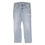 CARHARTT Mens Regular Fit Denim Jeans Light Blue W32 L32 Workwear Zip Closure