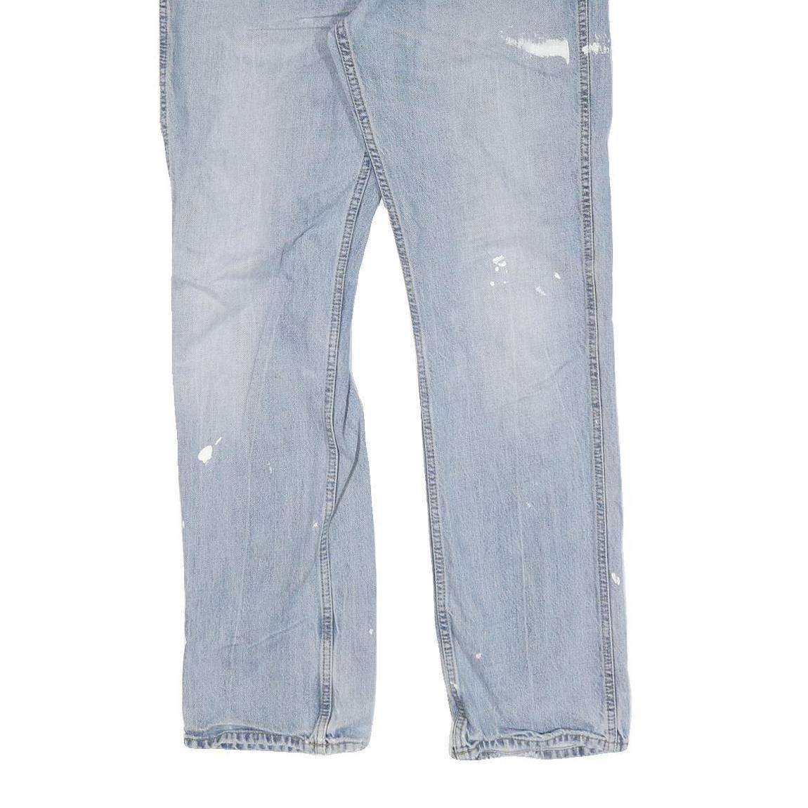 CARHARTT Mens Regular Fit Denim Jeans Light Blue W32 L32 Workwear Zip Closure