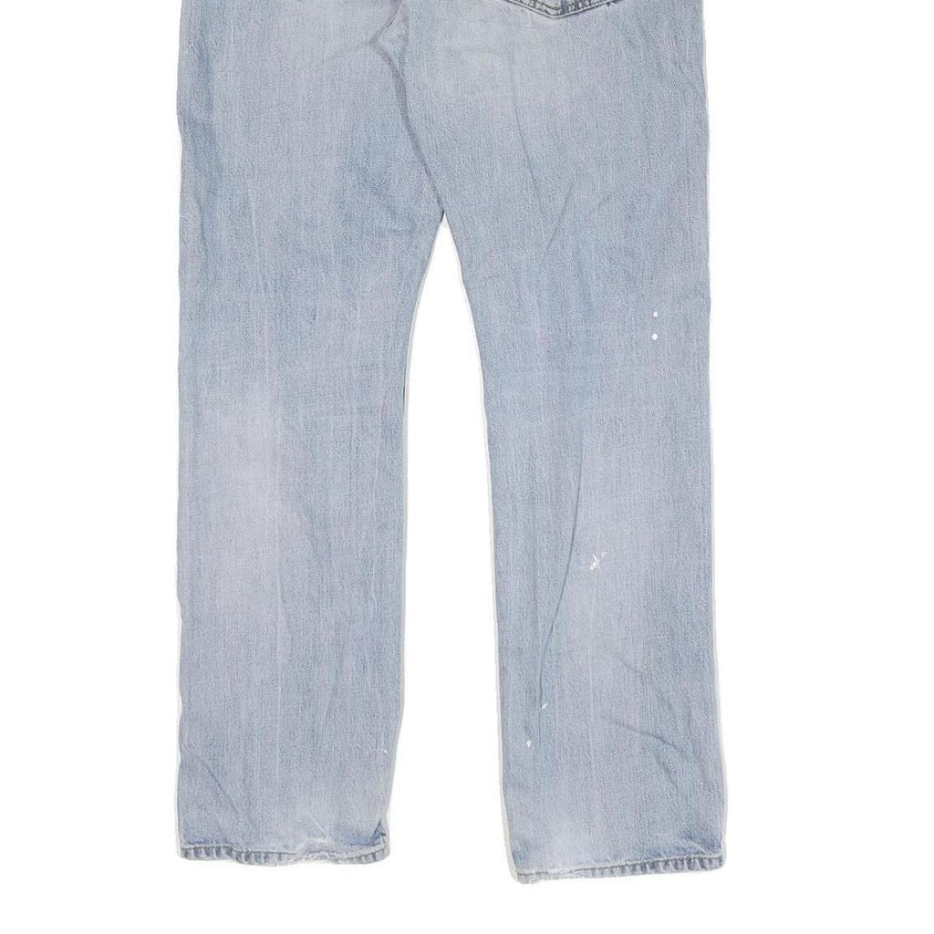 CARHARTT Mens Regular Fit Denim Jeans Light Blue W32 L32 Workwear Zip Closure