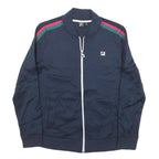 FILA Womens Navy Blue Polyester Blend Track Jacket M Athletic Zip Sportswear