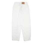 LEVI'S 535 Womens Jeans White Relaxed Straight Denim W27 L32 Classic Zip Pockets