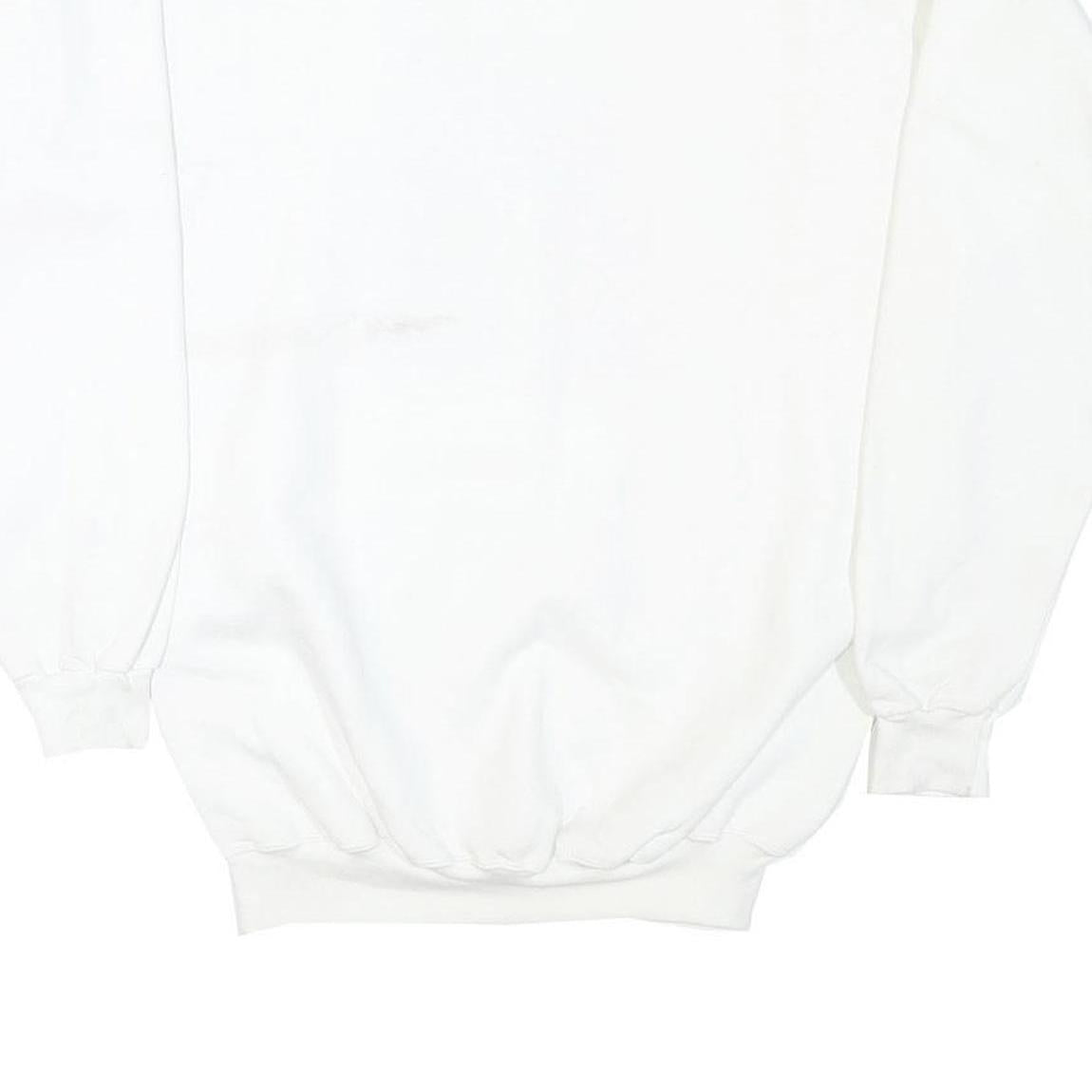 DOLPHIN Womens White Sweatshirt Crew Neck M Otters Graphic Print Cotton Blend