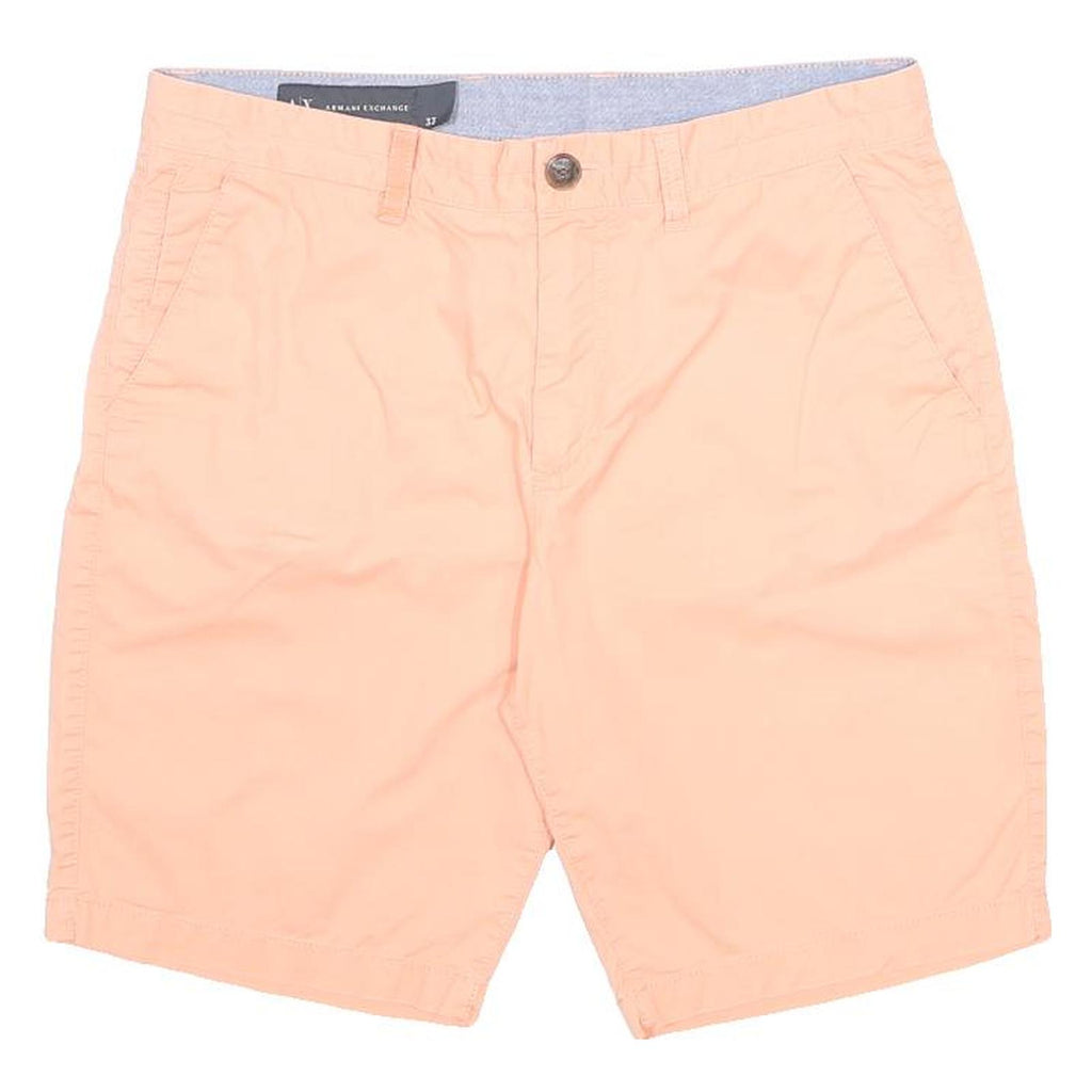 ARMANI EXCHANGE Mens Shorts Peach Casual M W33 Cotton Blend Relaxed Fit
