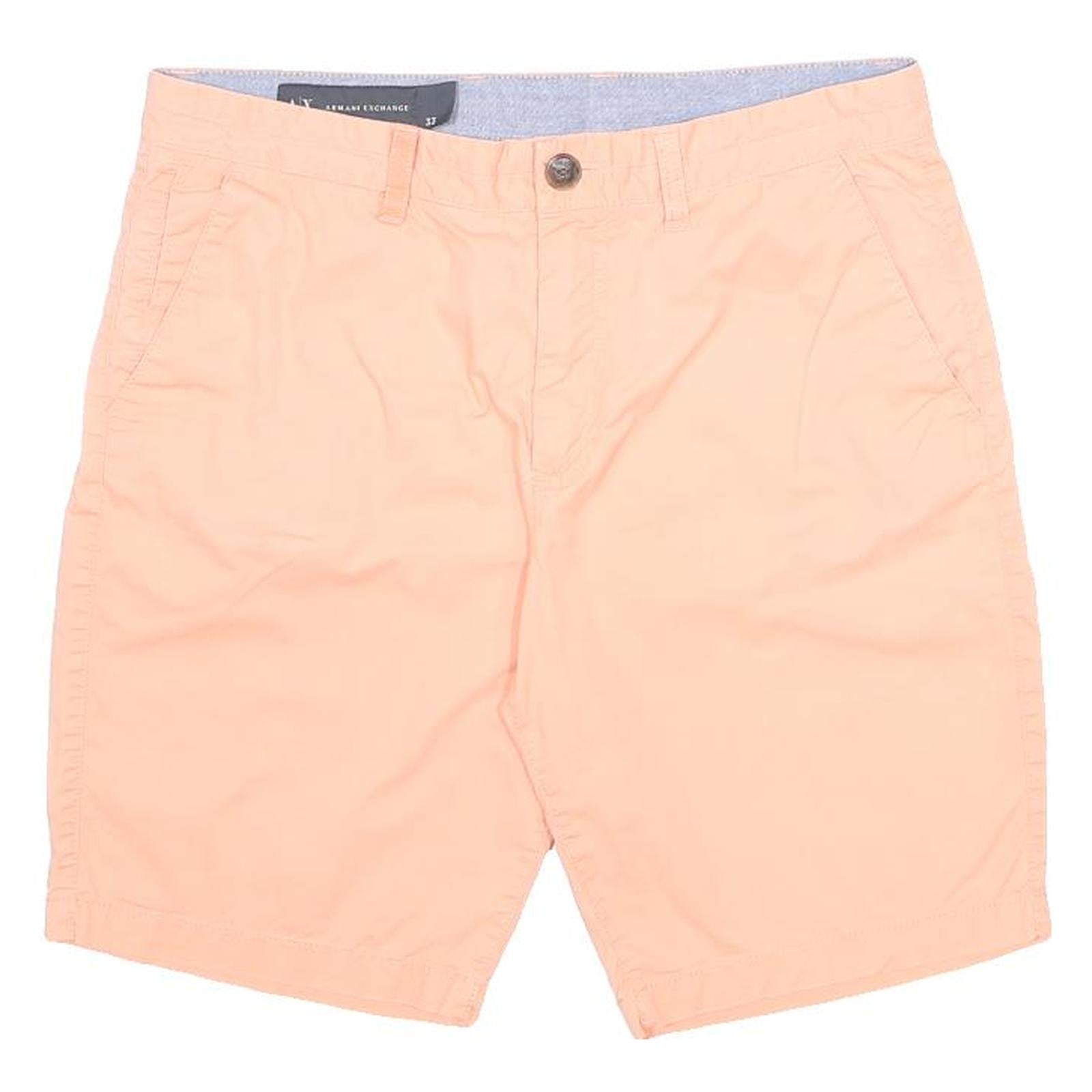 ARMANI EXCHANGE Mens Shorts Peach Casual M W33 Cotton Blend Relaxed Fit