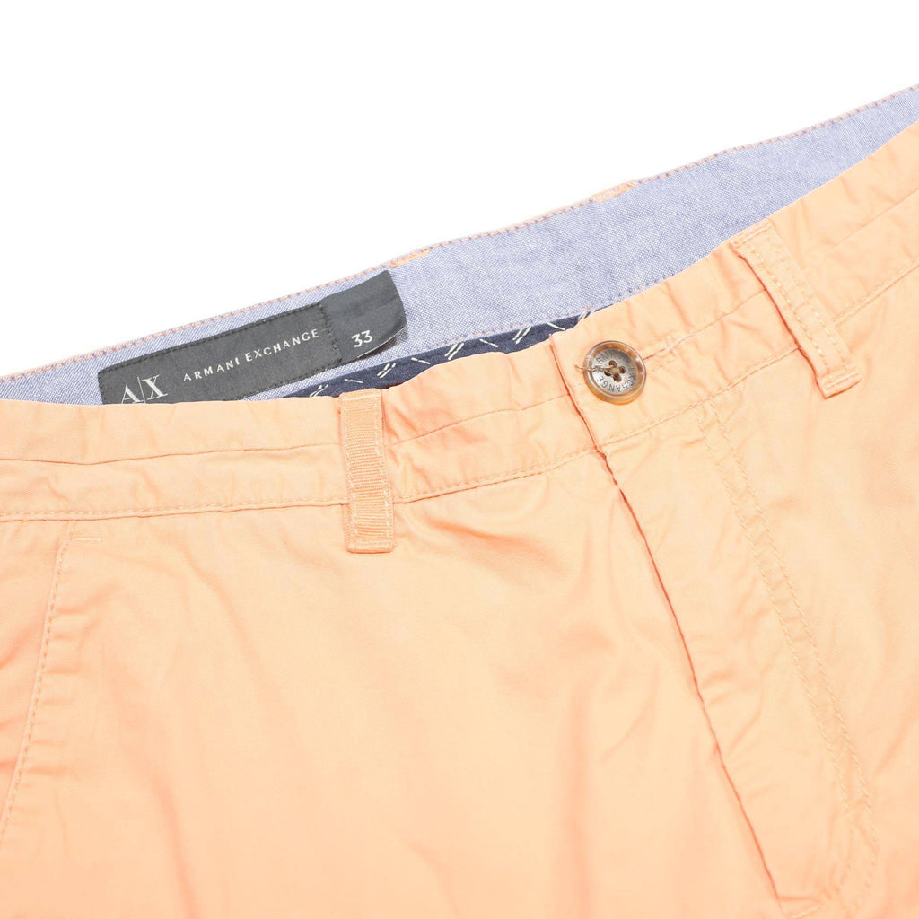 ARMANI EXCHANGE Mens Shorts Peach Casual M W33 Cotton Blend Relaxed Fit