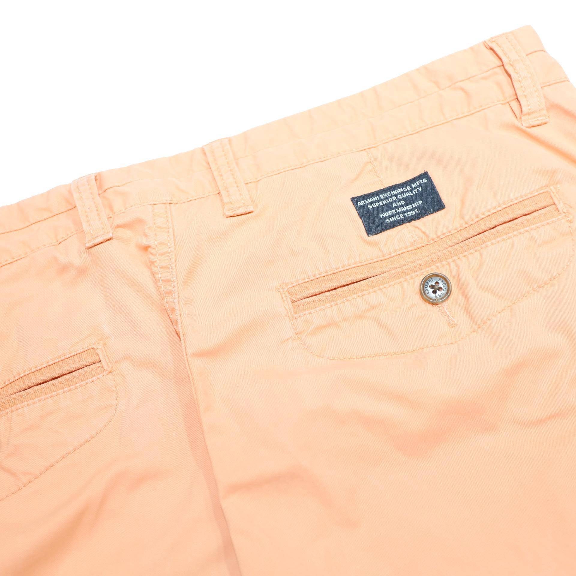 ARMANI EXCHANGE Mens Shorts Peach Casual M W33 Cotton Blend Relaxed Fit
