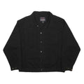 TANK Mens Black Cotton Button Jacket XL Plain Classic Fit Casual Outerwear