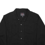 TANK Mens Black Cotton Button Jacket XL Plain Classic Fit Casual Outerwear