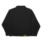 TANK Mens Black Cotton Button Jacket XL Plain Classic Fit Casual Outerwear