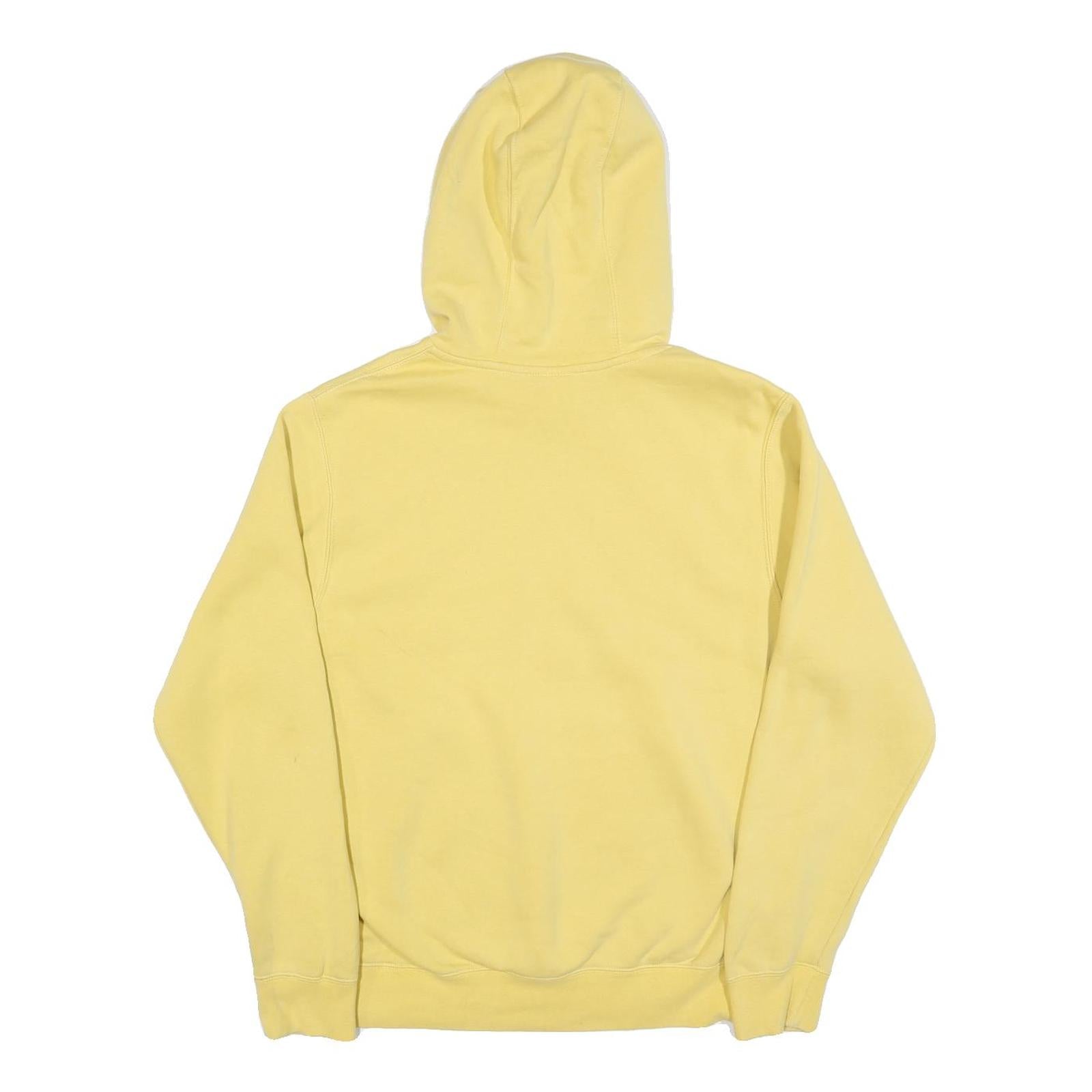 NIKE Mens Yellow Hoodie S Cotton Blend Pullover Casual Sportswear